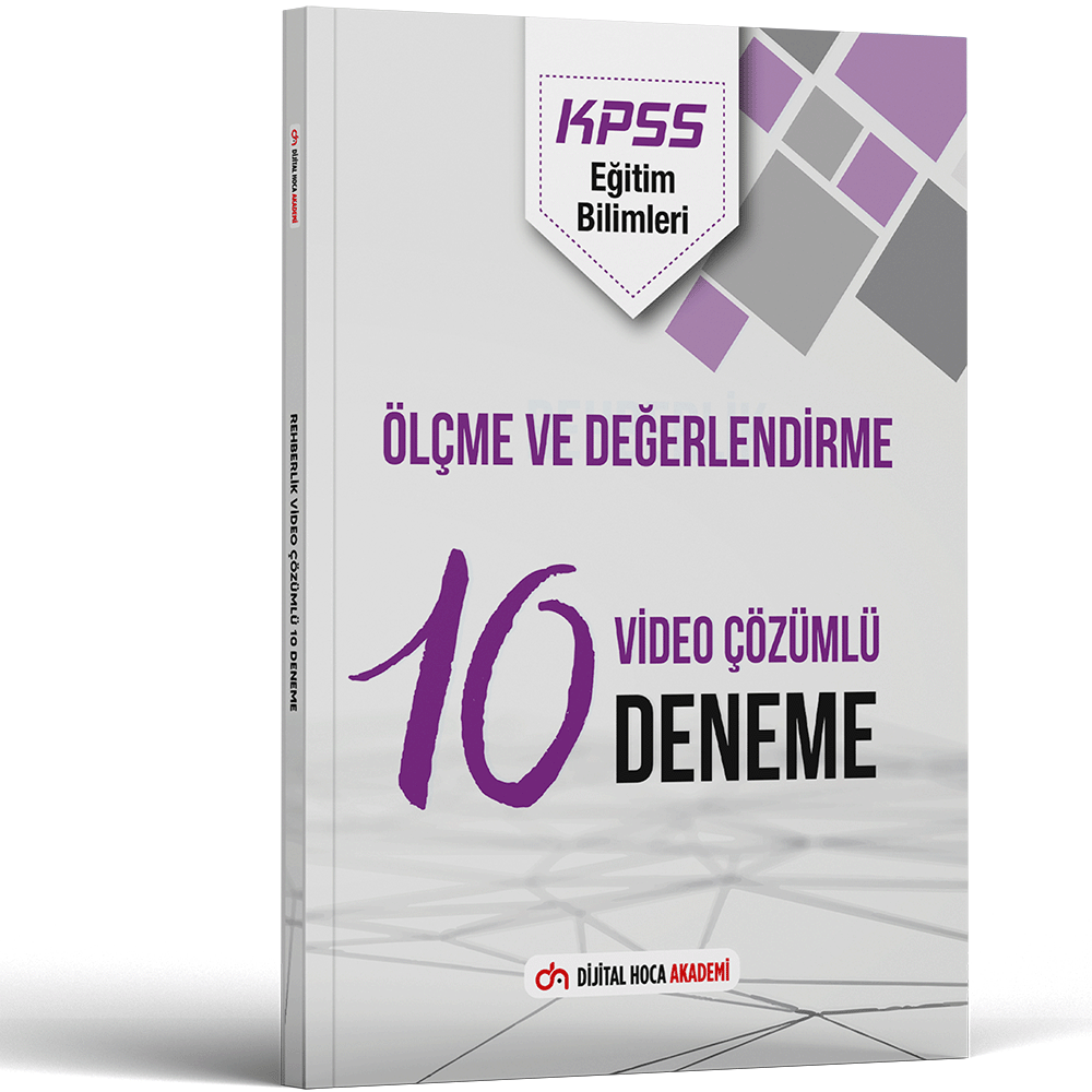 KPSS Eğitim Bilimleri Ölçme ve Değerlendirme Çözümlü 10 Deneme Dijital