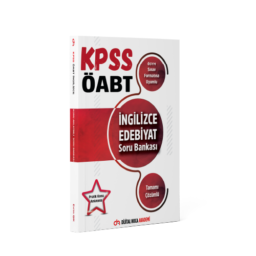 KPSS ÖABT İngilizce Öğretmenliği Edebiyat Pratik Konu Anlatımlı Tamamı Çözümlü Soru Bankası