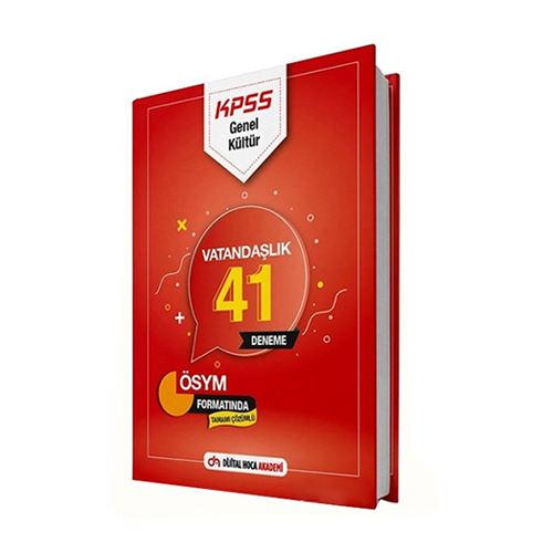 Dijital Hoca 2024 KPSS Genel Kültür Tamamı Çözümlü Vatandaşlık 41 Deneme Sınavı 