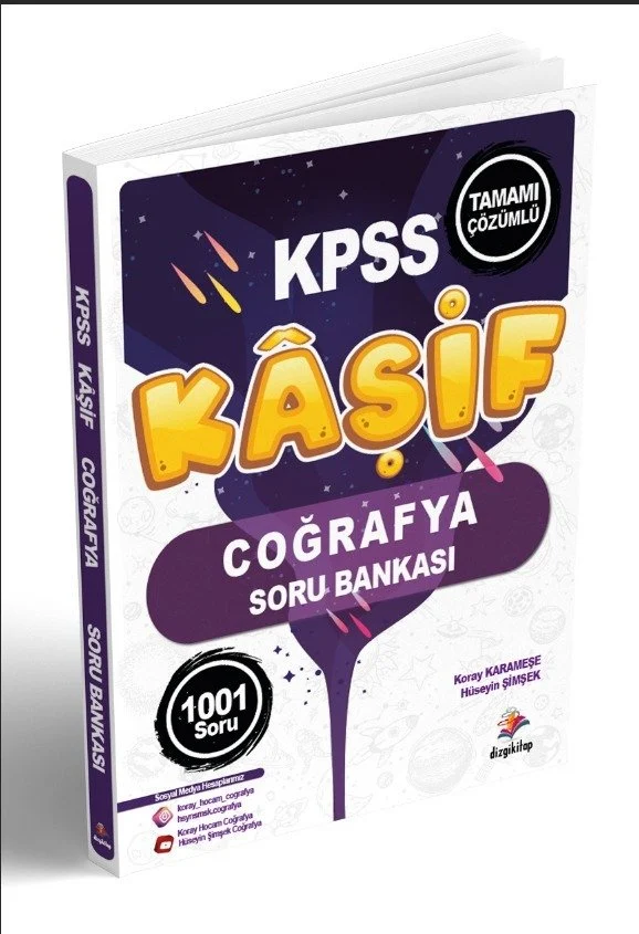 KAŞİF KPSS Coğrafya Tamamı Çözümlü 1001 Soru Bankası 2022